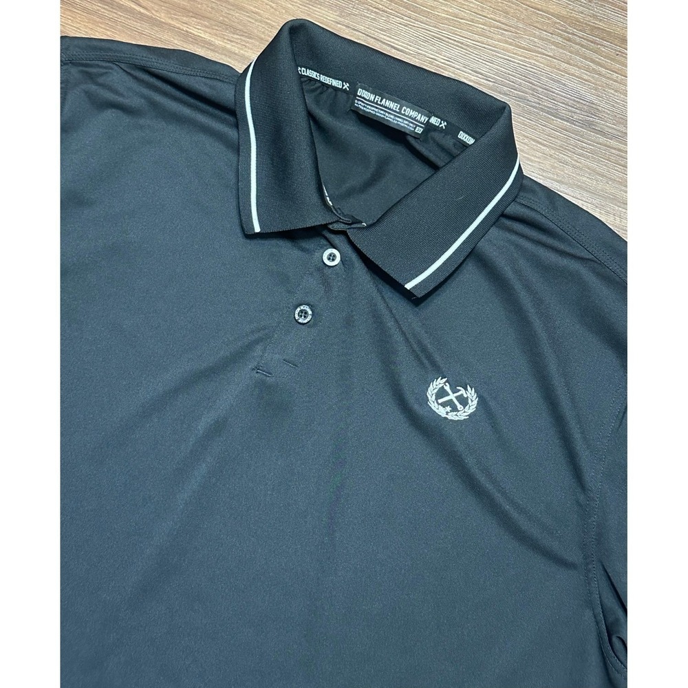 Dixxon Flannel Company Mens D-Sport Polo Shirt Black Embroidered Logo Sz 3X